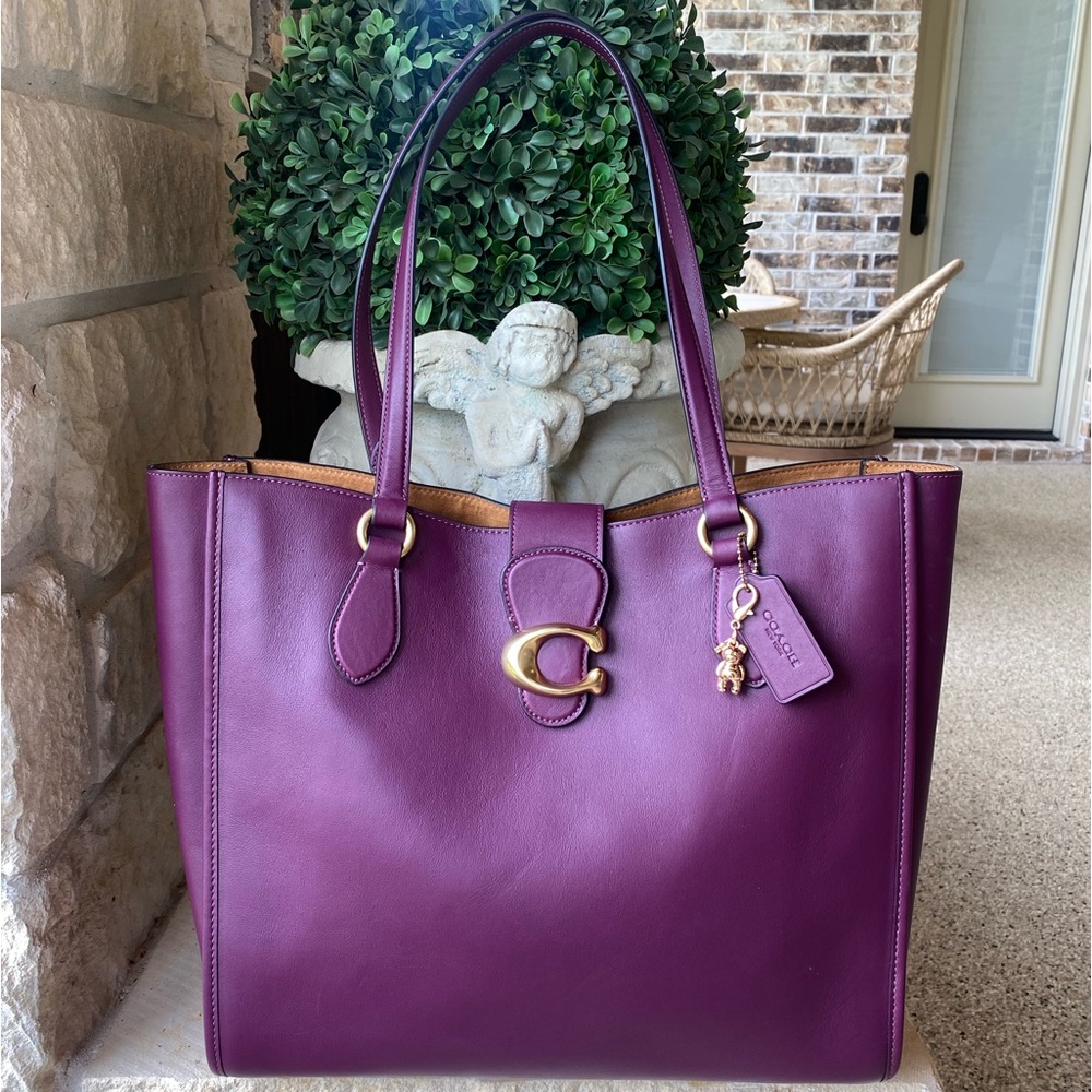 NEW Coach Theo Tote in Plum